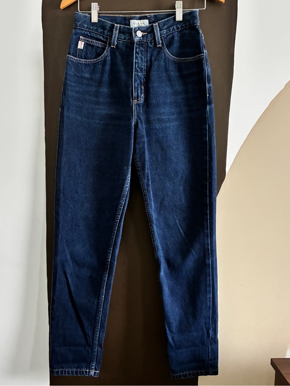 Vintage GUESS Jeans AST050 Size 29 High Rise Mom Jeans Dark Wash 90s